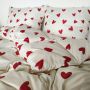 Pościel 220x200 + 2 poszewki 70x80 CZERWONE SERCA 3cz