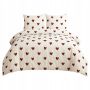 Pościel 160x200 + 2 poszewki 70x80 CZERWONE SERCA 3cz