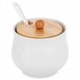 Cukiernica Vilde ceramika 250 ml biała cukierniczka z łyżeczką