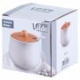 Cukiernica Vilde ceramika 250 ml biała cukierniczka z łyżeczką