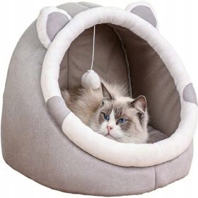 Domek legowisko dla kota psa budka kojec z uszami poduszka 31*27*27 cm