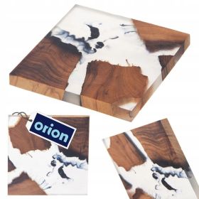 Podstawka DREWNIANA podkładka pod kubek szklankę filiżankę AKACJA ŻYWICA