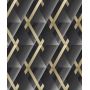 Tapeta 183904 Grandeco Zmywalna Geometryczna Czarna w złote linie FLIZ