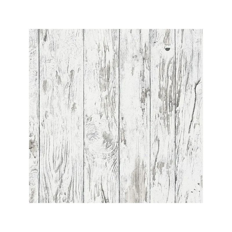 TAPETA 23109782 DESKA PRZECIERANA BIEL SZAROŚĆ NA FIZELINIE
