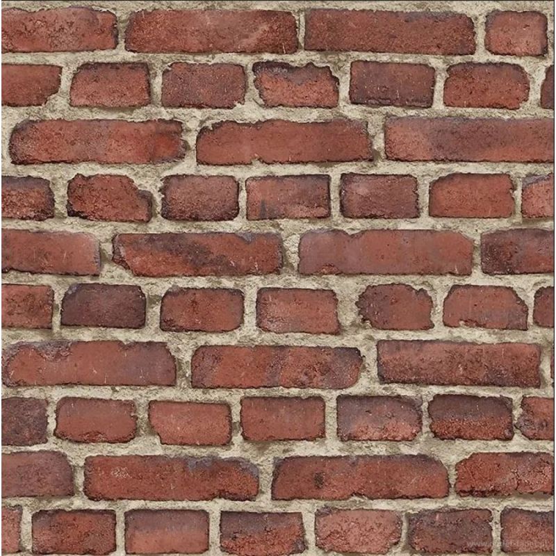 TAPETA 25697265 CZERWONA CEGŁA ŁUPEK KAMIEŃ NA FIZELINIE