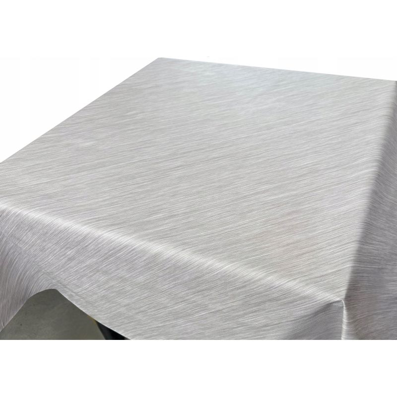 OBRUS CERATA Bardzo GRUBA JASNA SZARA Szczotkowany Wzór NA METRY WYMIAR