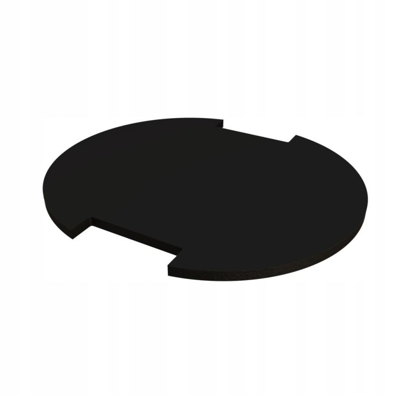 Półka do regału dekoracyjnego nakładana CZARNA ARF OKRĄGŁA 223×255mm OVELO