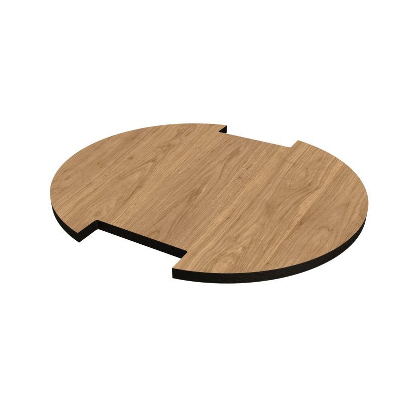 Półka do regału dekoracyjnego nakładana SARAGOSSA OKRĄGŁA 223×255mm OVELO