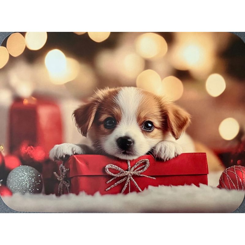 PODKŁADKA MATA LAMINOWANA NA STÓŁ ŚWIĄTECZNA PREZENT PIES