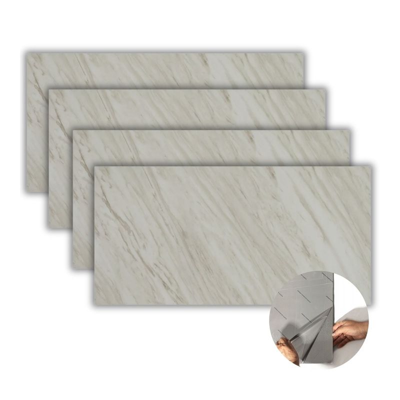 Panel dekoracyjny samoprzylepny 60x30cm KREMOWO BEŻOWY MARMUR PŁYTKI 4 szt