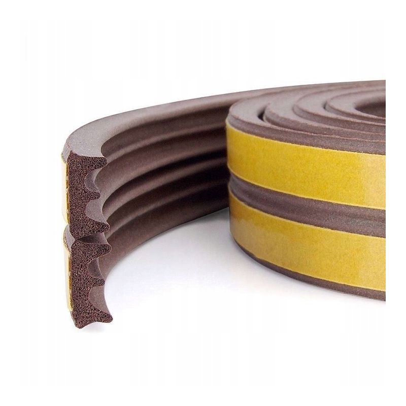 Uszczelka samoprzylepna do okien drzwi E BRĄZ 150m