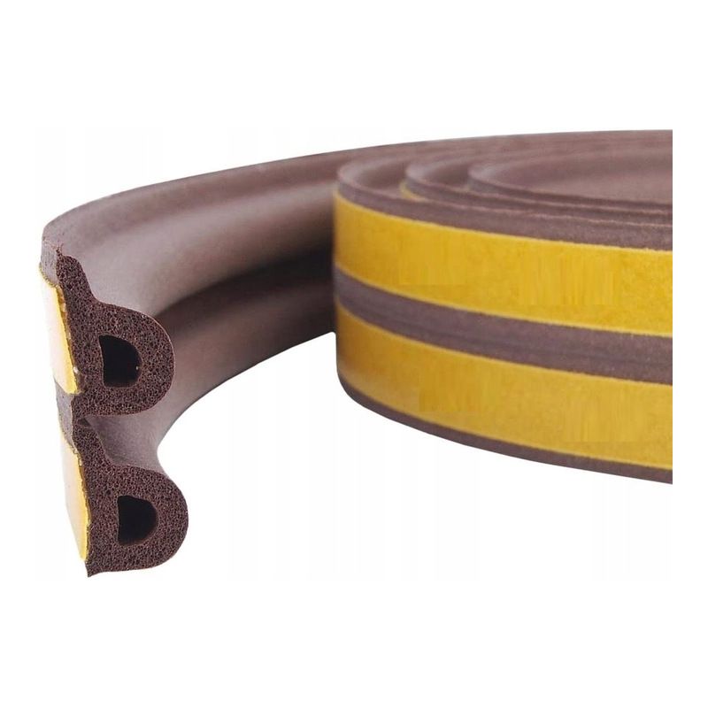 Uszczelka samoprzylepna do okien drzwi P BRĄZ 100m