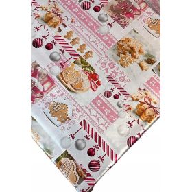 OBRUS CERATA NA METRY SREBRNA ŚWIĄTECZNA Boże Narodzenie