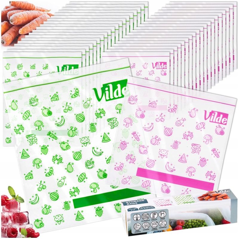 40x Worki WORECZKI torebki strunowe do przechowywania żywności mrożenia