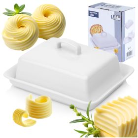 Ceramiczna MASELNICZKA Biała na masło utrzymująca świeżość masła