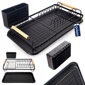 Suszarka na naczynia czarna RADKA 43x23,5x9,5 cm