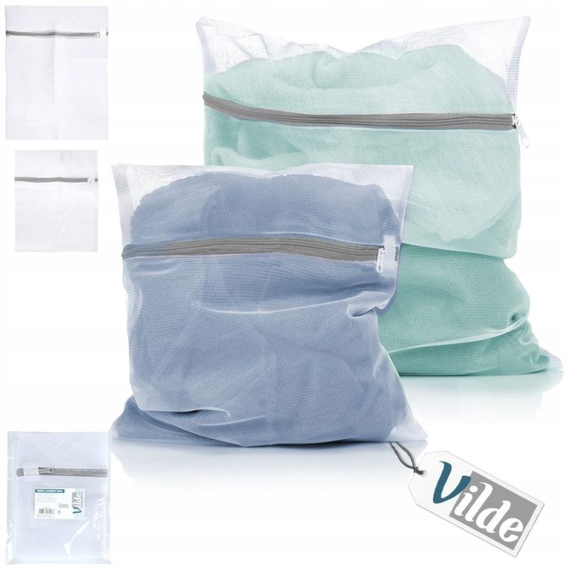 Siatka worki na pranie zestaw 2szt z przesuwnym suwakiem