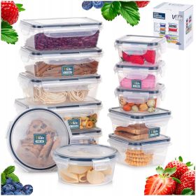 Zestaw pojemników na żywność z uszczelką 12x Pojemniki KUCHENNE hermetyczne