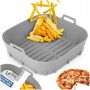 Wkład do frytkownicy Air Fryer beztłuszczowej silikonowy szary 22 cm