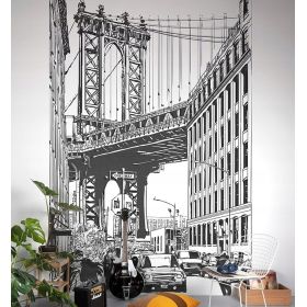 Tapeta MURAL 159x280cm Fototapeta panoramiczna NEW YORK MOST Brookliński