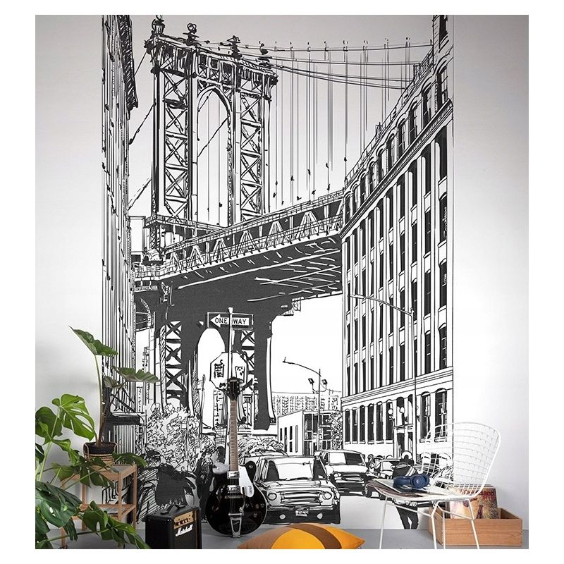 Tapeta MURAL 159x280cm Fototapeta panoramiczna NEW YORK MOST Brookliński