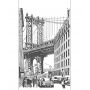 Tapeta MURAL 159x280cm Fototapeta panoramiczna NEW YORK MOST Brookliński