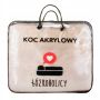 GRUBY Koc narzuta Akrylowy Ciepły 160x200 krem jasny beż