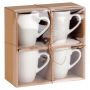4 x Biały Kubek na prezent KUBKI CERAMICZNE BIAŁE duże 400ml