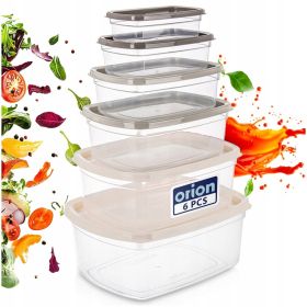 Pojemnik KUCHENNY do żywności produktów spożywczych zestaw pojemników 6 szt