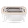 Pojemnik KUCHENNY do żywności produktów spożywczych zestaw pojemników 6 szt