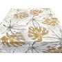 CERATA brokatowa MT PALMA BEŻ BRĄZ LIŚĆ STÓŁ 3D BROKAT OZDOBA STOŁU BŁYSK