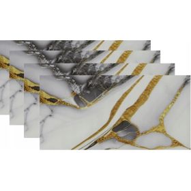 Panel dekoracyjny samoprzylepny 60x30cm SZARY MARMUR ZŁOTO PŁYTKI 4 sztuki