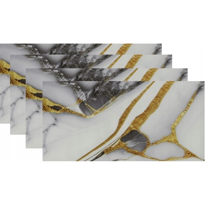 Panel dekoracyjny samoprzylepny 60x30cm SZARY MARMUR ZŁOTO PŁYTKI 4 sztuki