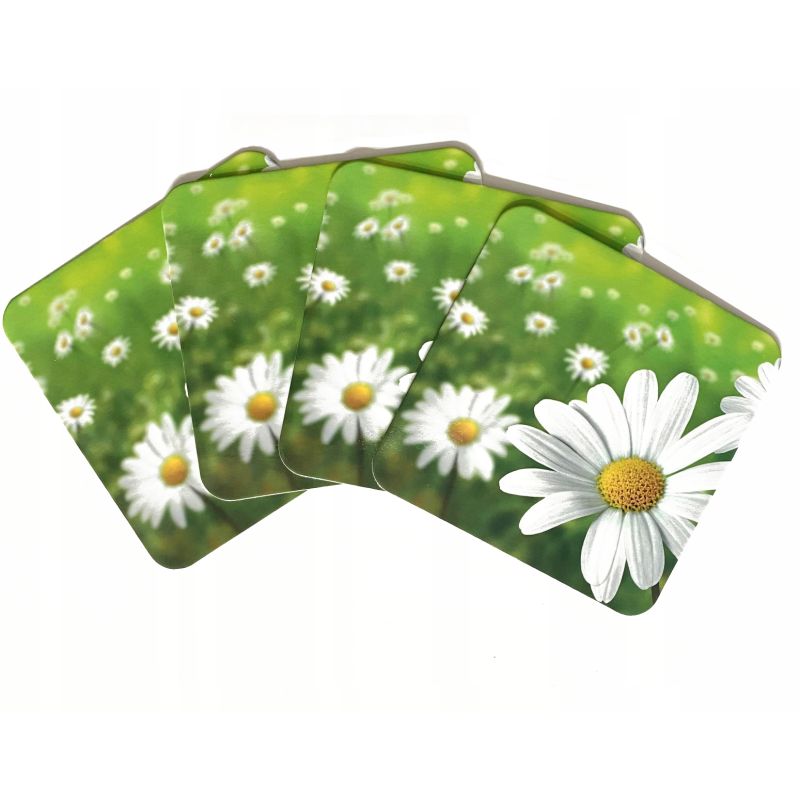 PODSTAWKA POD KUBEK RUMIANEK KWIATKI KPL 4 SZTUKI