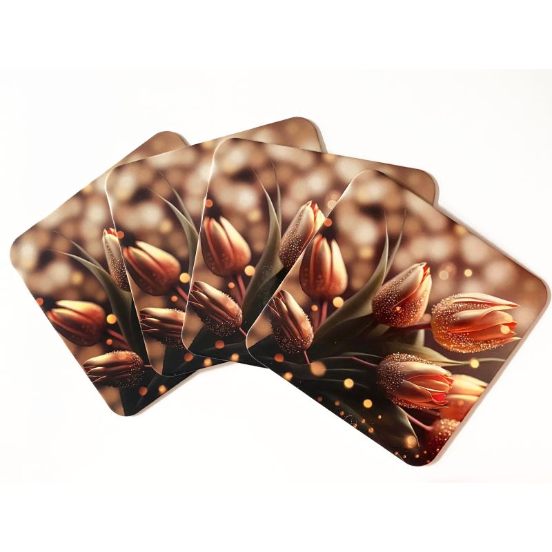 PODSTAWKA POD KUBEK TULIPANY KPL 4 SZTUKI