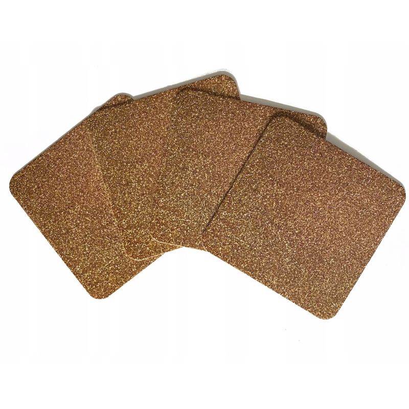 PODSTAWKA POD WZÓR KOREK CIEMNY KWIATY KPL 4 SZTUKI