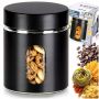 Pojemnik SZKLANY CZARNY ZAKRĘCANY na żywność produkty sypkie szczelny 650ml