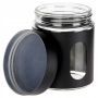 Pojemnik SZKLANY CZARNY ZAKRĘCANY na żywność produkty sypkie szczelny 650ml