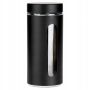 Pojemnik SZKLANY CZARNY ZAKRĘCANY na żywność produkty sypkie szczelny 1,3L