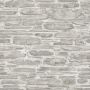 TAPETA 863413 CEGŁA ŁUPEK MUR KAMIEŃ SZARA POPIEL BIEL Fliz