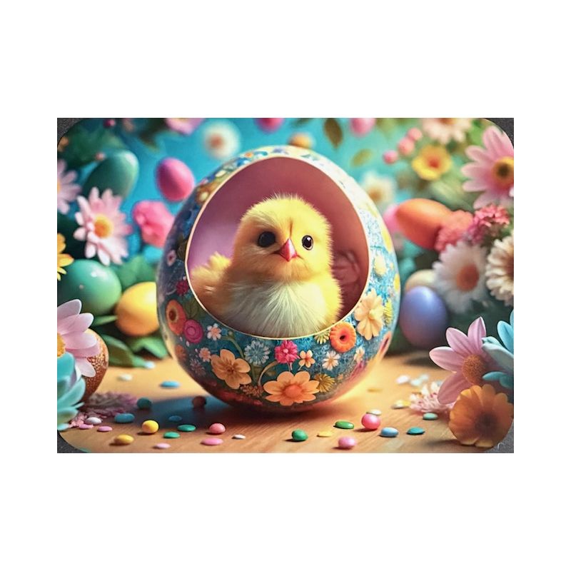 PODKŁADKA MATA STOŁOWA LAMINOWANA NA STÓŁ WIELKANOC KURCZACZEK W PISANCE