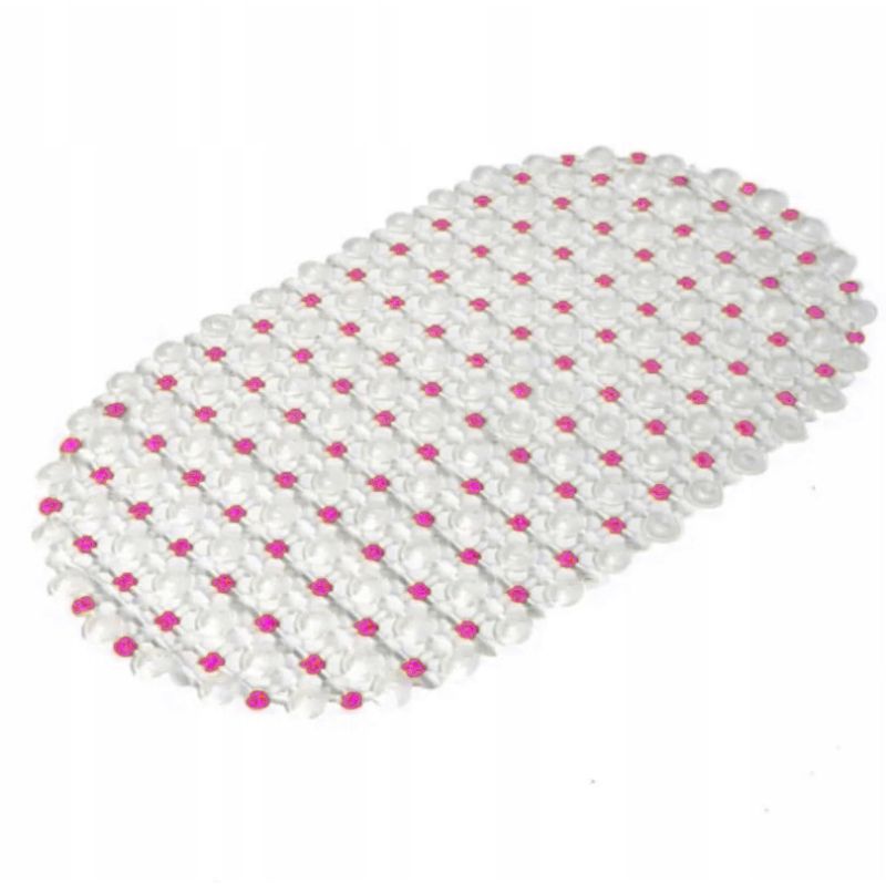 Mata antypoślizgowa do wanny pod prysznic 35x65cm transparentna kropki