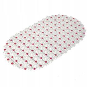 Mata antypoślizgowa do wanny pod prysznic 35x65cm transparentna kropki