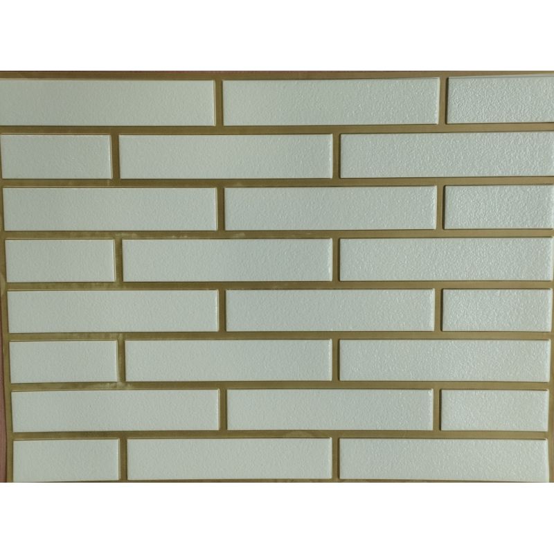 OKŁADZINA ścienna 3D Kuchnia CEGŁA PCV OS04 KREM+ ZŁOTA FUGA