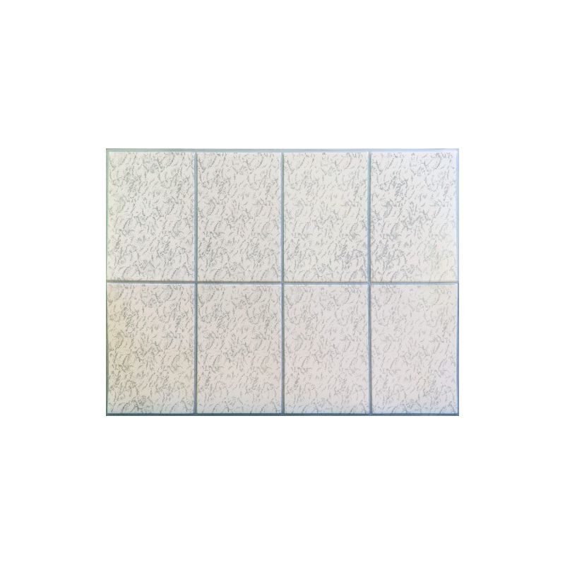 OKŁADZINA ścienna 3D Kuchnia CEGŁA PCV OS 12 BIAŁA+ SREBNA FUGA