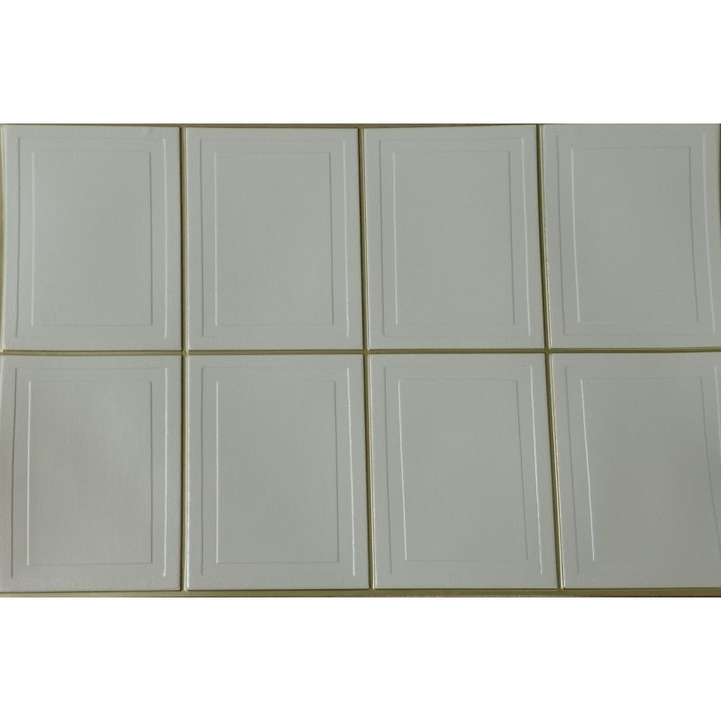 OKŁADZINA ścienna 3D Kuchnia CEGŁA PCV OS09 BEŻ+ ZŁOTA FUGA