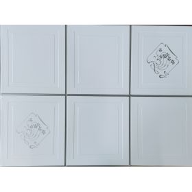 OKŁADZINA ścienna 3D Kuchnia CEGŁA PCV OS27 BIAŁY + SREBRNA FUGA