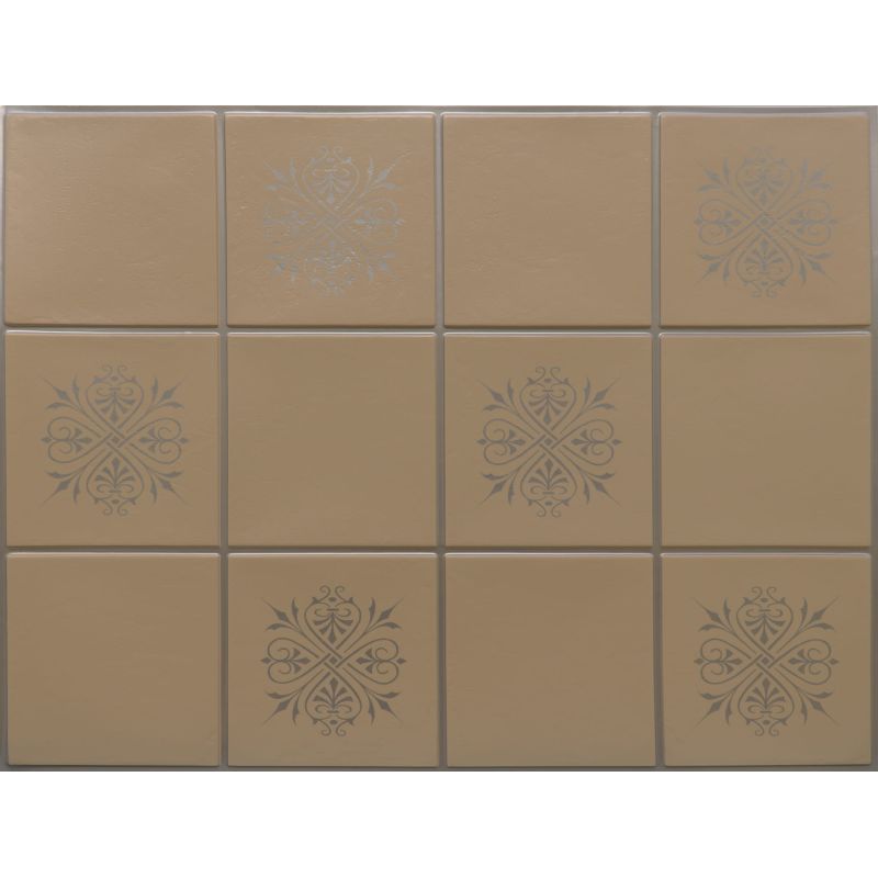 OKŁADZINA ścienna 3D Kuchnia CEGŁA PCV OS25 BEŻOWY + SREBRNA FUGA