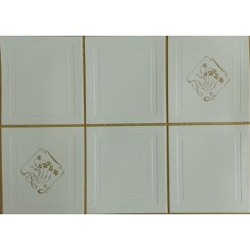 OKŁADZINA ścienna 3D Kuchnia CEGŁA PCV OS27 KREM+ ZŁOTA  FUGA