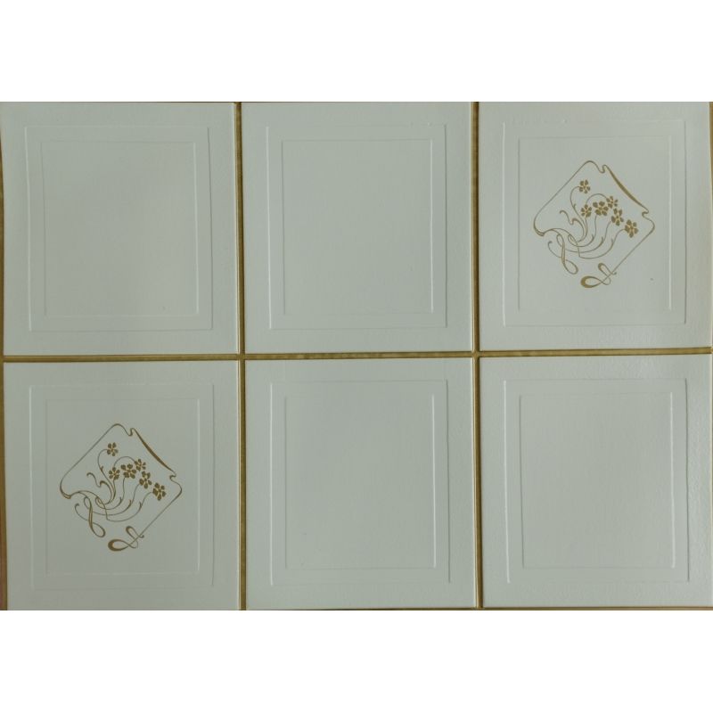 OKŁADZINA ścienna 3D Kuchnia CEGŁA PCV OS27 KREM+ ZŁOTA  FUGA